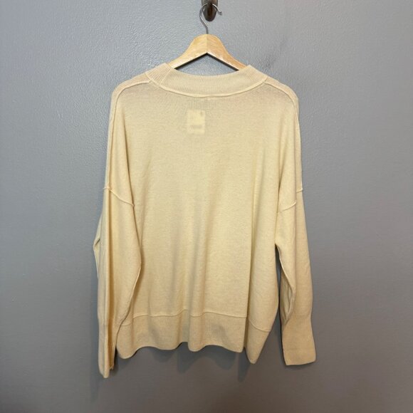 FREE PEOPLE ottoman cashmere sweater in whey combo size S - Picture 7 of 8